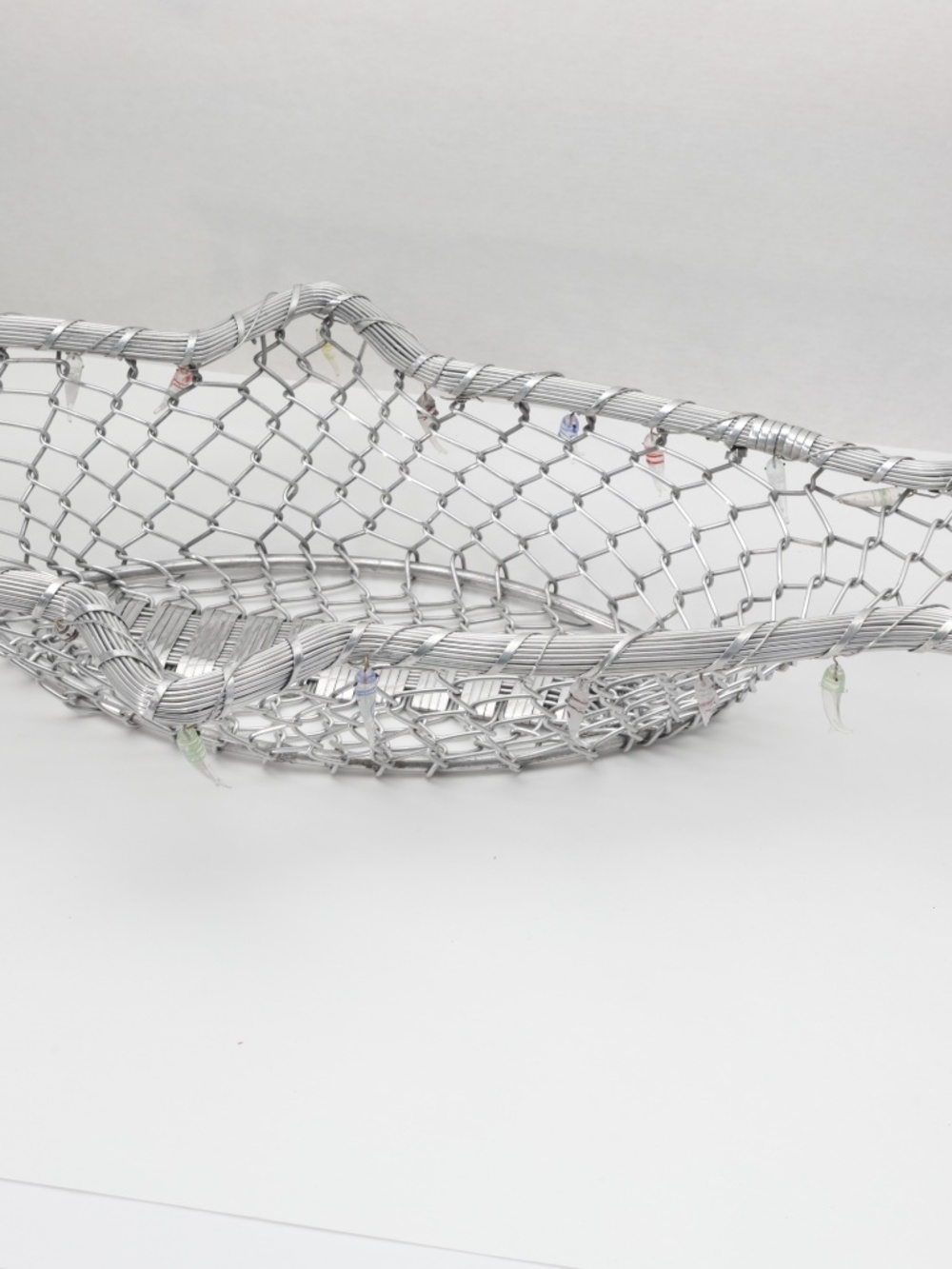Wire Fish Basket Aluminum Chain Link Large 21" Long Angler Life Nautical